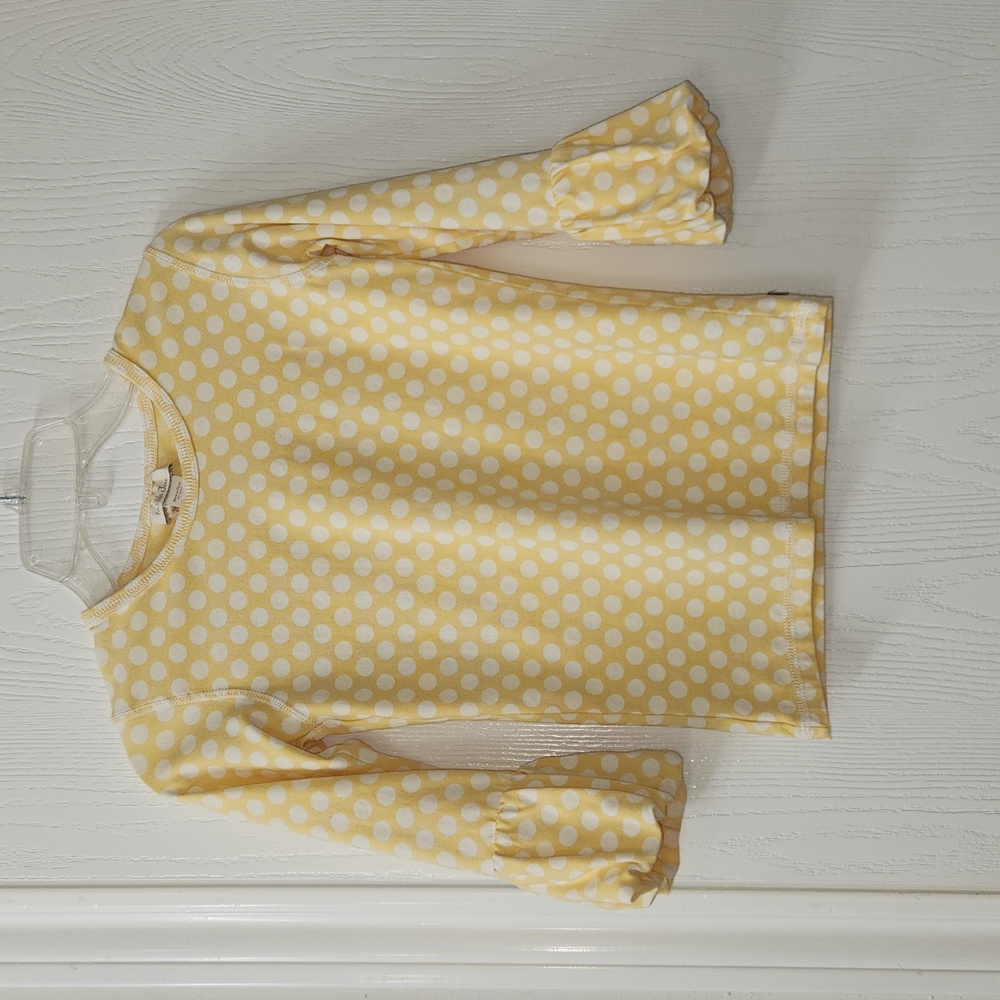 Matilda Jane Girls Soft Sunshine Puffer Sleeve Top.  Size 8.